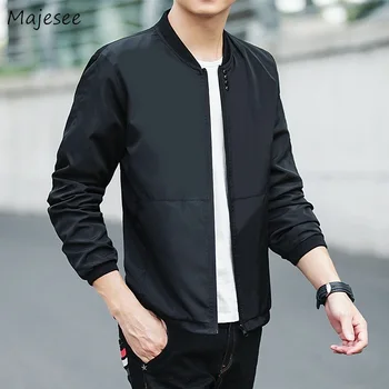 

Jacket Men Solid Casual Slim Fit Zipper Plus Size All Match Mens Coats and Jackets High Quality Males Hot Sale Clothes Korean