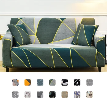 

Slipcover Stretch Sofa Cover Leaves Print All-inclusive Couch Cover Different Shape Sofa Loveseat Chair L-Style Need 2 Sofa Case