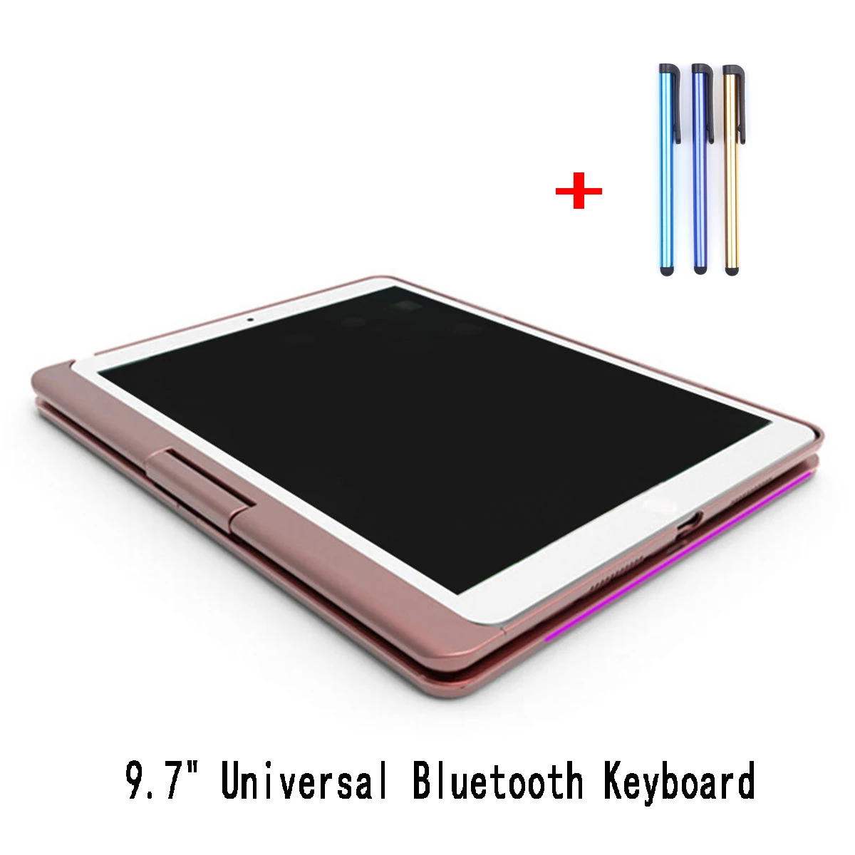 Для apple iPad Pro 9,7/iPad Air 1/Air 2 9,7 '/10,5' Универсальная клавиатура складная беспроводная клавиатура Bluetooth откидная подсветка - Цвет: 9.7