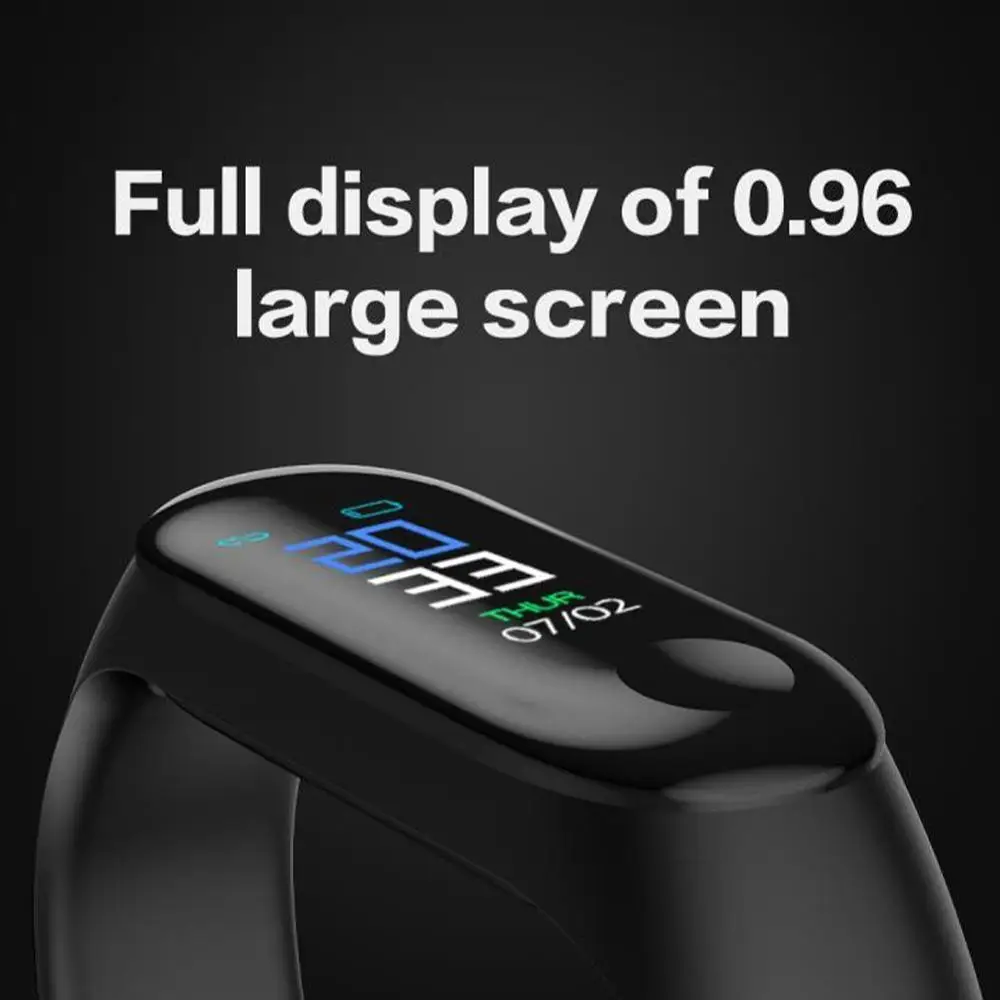 Смарт браслет M3 Plus с пульсометром и тонометром водонепроницаемый фитнес Bluetooth