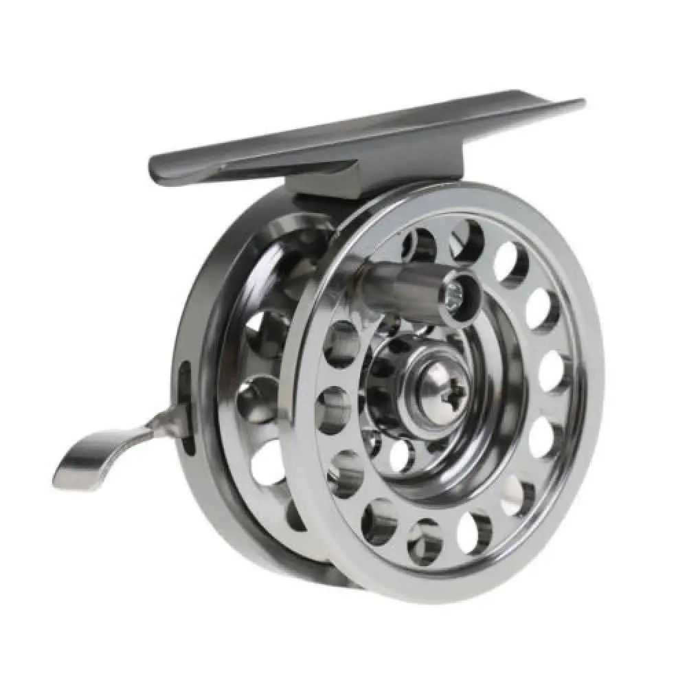 50%HOT Aluminum Alloy Ice Saltwater Freshwater Fishing Reel Wheel with  Handle Brake