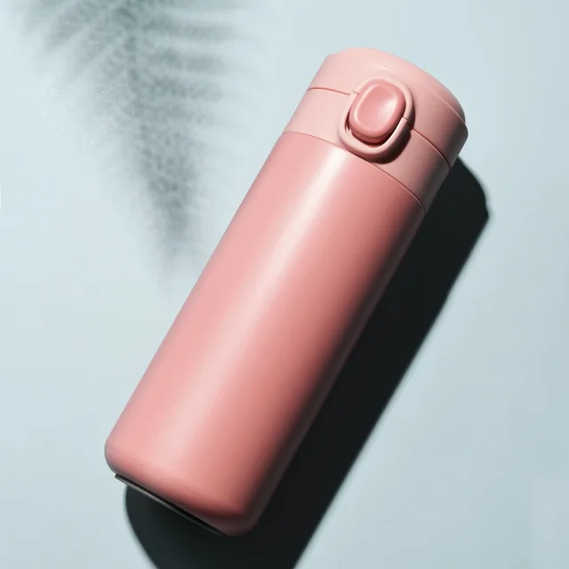Fashion 420ml Stainless Steel Insulated Cup Coffee Tea Thermos Mug Thermal Water Bottle Thermocup Travel Drink Bottle Tumbler Pink