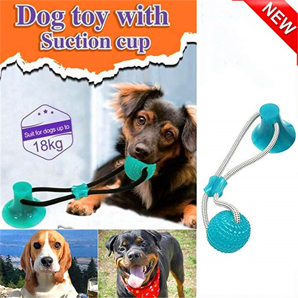 Собака Интерактивная молярная жевательная игрушка товары для домашних животных самоиграющийся резиновый шар с присоской инструменты для чистки зубов игрушки с зубами для домашних животных
