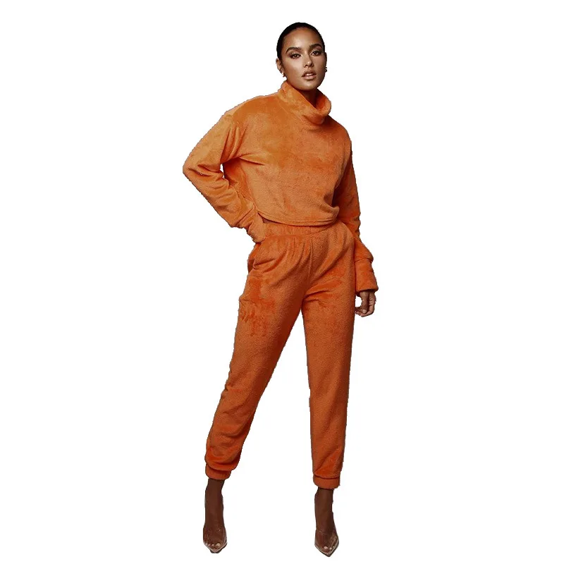 two piece set women tracksuit for women outfit winter cashmere hoody pants 2 piece set for female two pieces sets women's suits