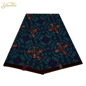 

YANTEX Nice Design Veritable Real Wax Fabric African Prints Ankara Nigeria Textiles Tissus African Polyester Wax For Lady Dress