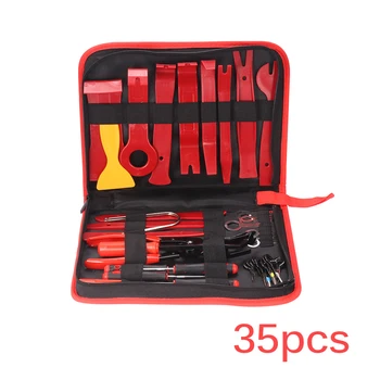 

12pcs/35pcs Car Radio Panel Door Clip Audio Removal Installer Tools Pouch Pry Tool Auto Interior Hand Tools Set Kit