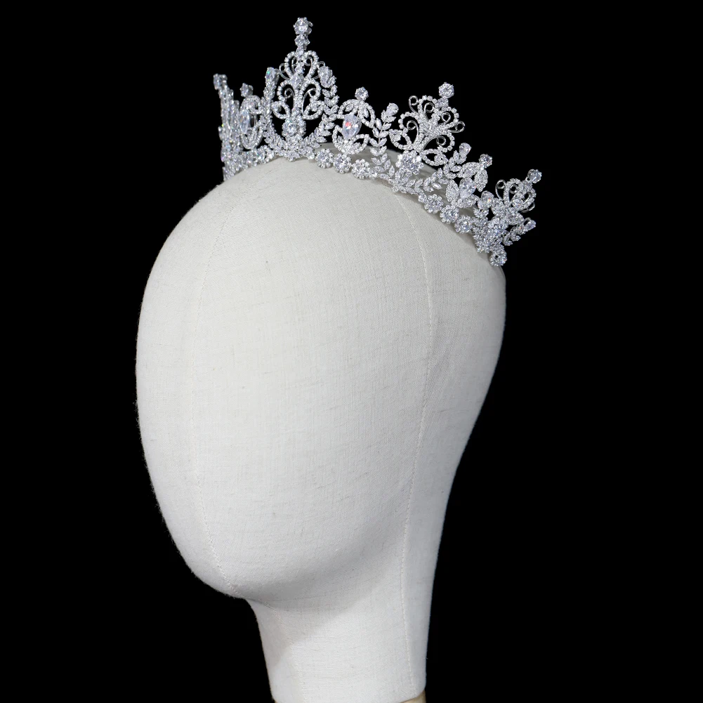 Diadema Corona Cristallo Per Sposa – Tiara In Argento Con Cristalli E Perle, Per Matrimoni, Compleanni, Feste