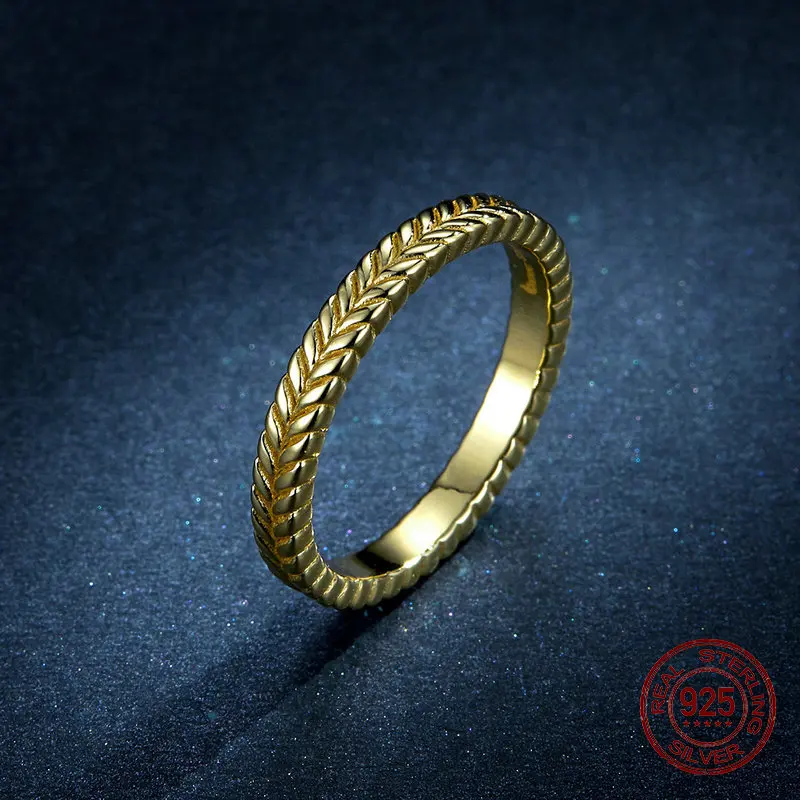 Аутентичное кольцо из стерлингового серебра 925 пробы, круглое Золотое кольцо для женщин на свадьбу, подарок на день Святого Валентина, ювелирные изделия для девочек