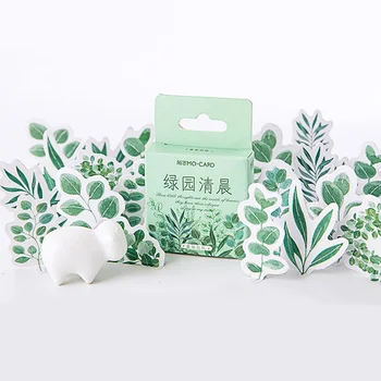 

45Pcs Kawaii Stationery Stickers Cute Plant Stickers Green Sticker For Kids DIY Decor Scrapbooking Diary Albums Supplies
