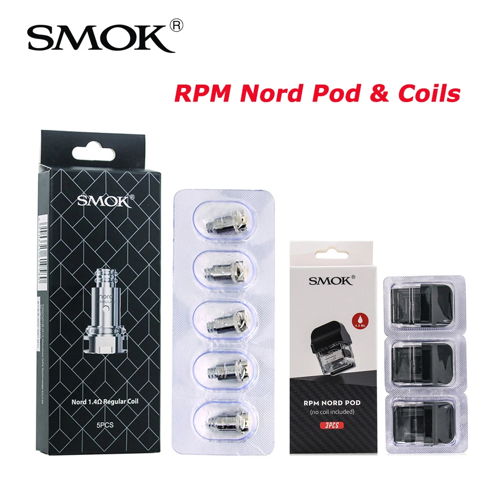 

Original RPM Nord Pod & Nord Mesh MTL Regular Ceramic Coil Head For RPM40 POD Vape KIT Electronic Cigarette Atomizer Cartridge