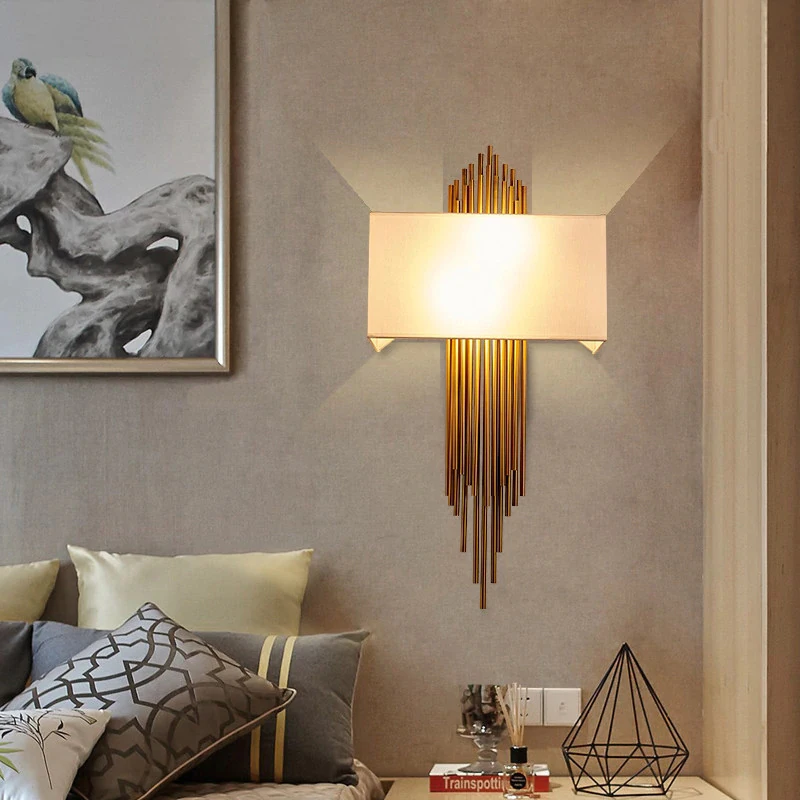 Modern Brief Nordic Wall Lamp 220V E14 LED Bulb Metal Wandlamp for Bedroom Dining Room Foyer Study Luxury Loft Decor Wall Lights
