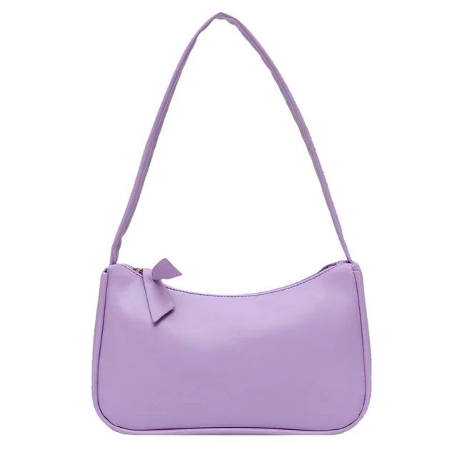 Retro Soft PU Leather Women Shoulder Underarm Bags Casual Solid Color Small Top-Handle Handbags Ladies Fashion Shoulder Bags_voghion.com
