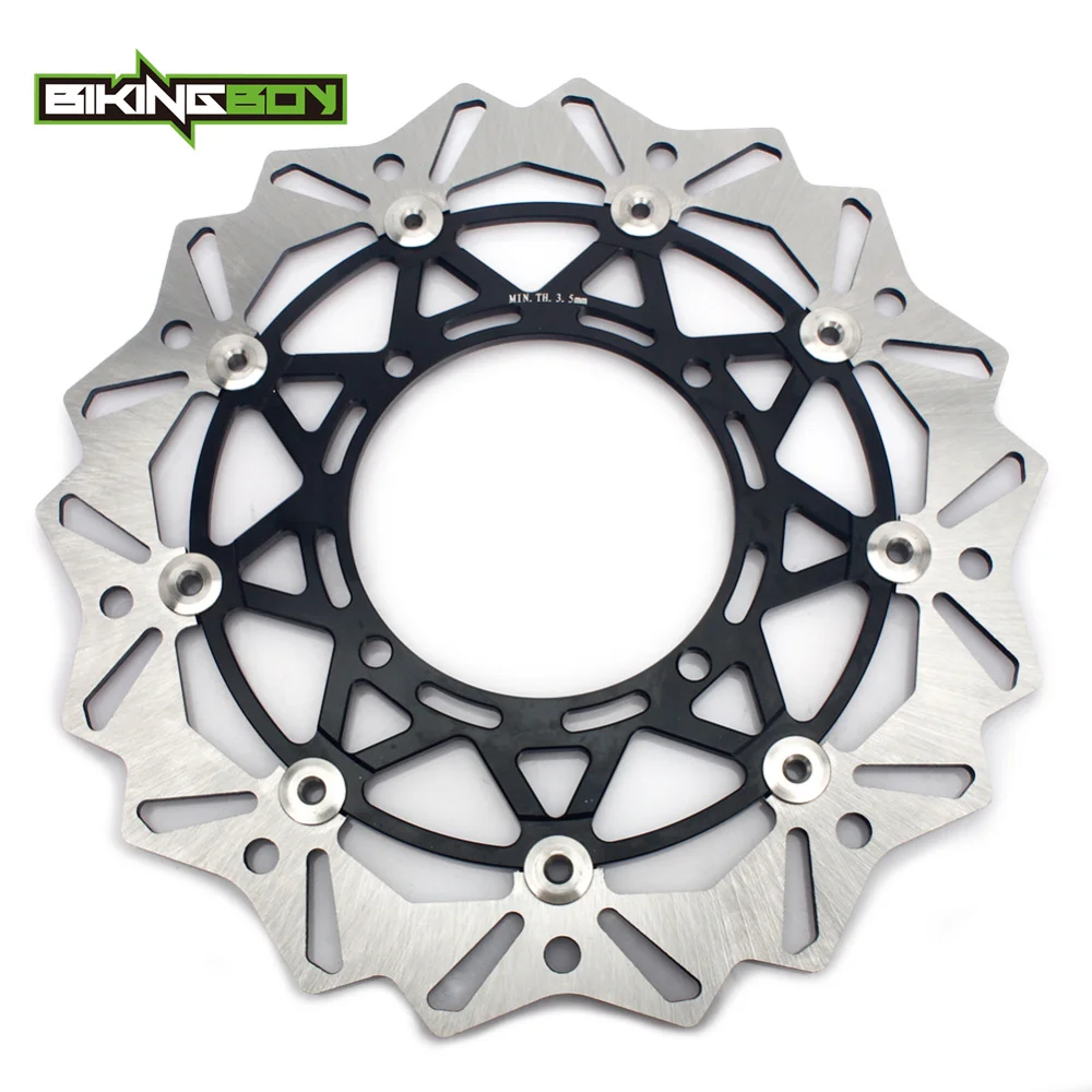 BIKINGBOY 320 мм передние тормозные диски роторы, Brakcet для Suzuki RM-Z РМЗ 250 2007- RM-Z РМЗ 450 2005 - Цвет: Only Black disc