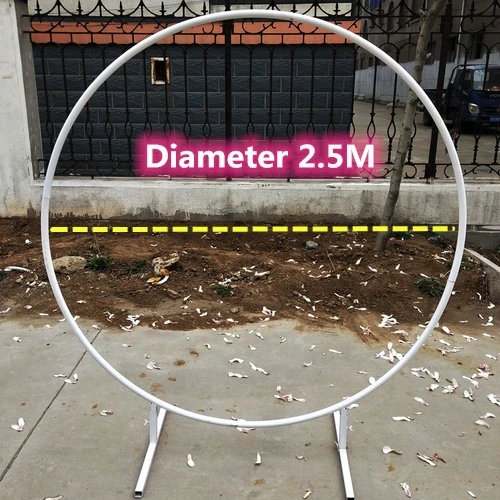 Diameter 2.5M Свадебная АРКА мульти-образная железная полка фон настенный держатель для воздушного шарика цветок стенд Сделай Сам Свадьба День рождения Рождество вечерние принадлежности - Цвет: Diameter 2.5M