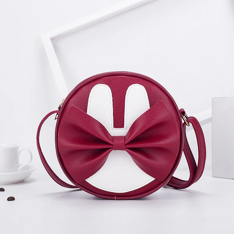 

Guangzhou WOMEN'S Bag 2019 Autumn New Korean Bow Decoration Small round Bag Shoulder Oblique Bag Phone Coin Purse