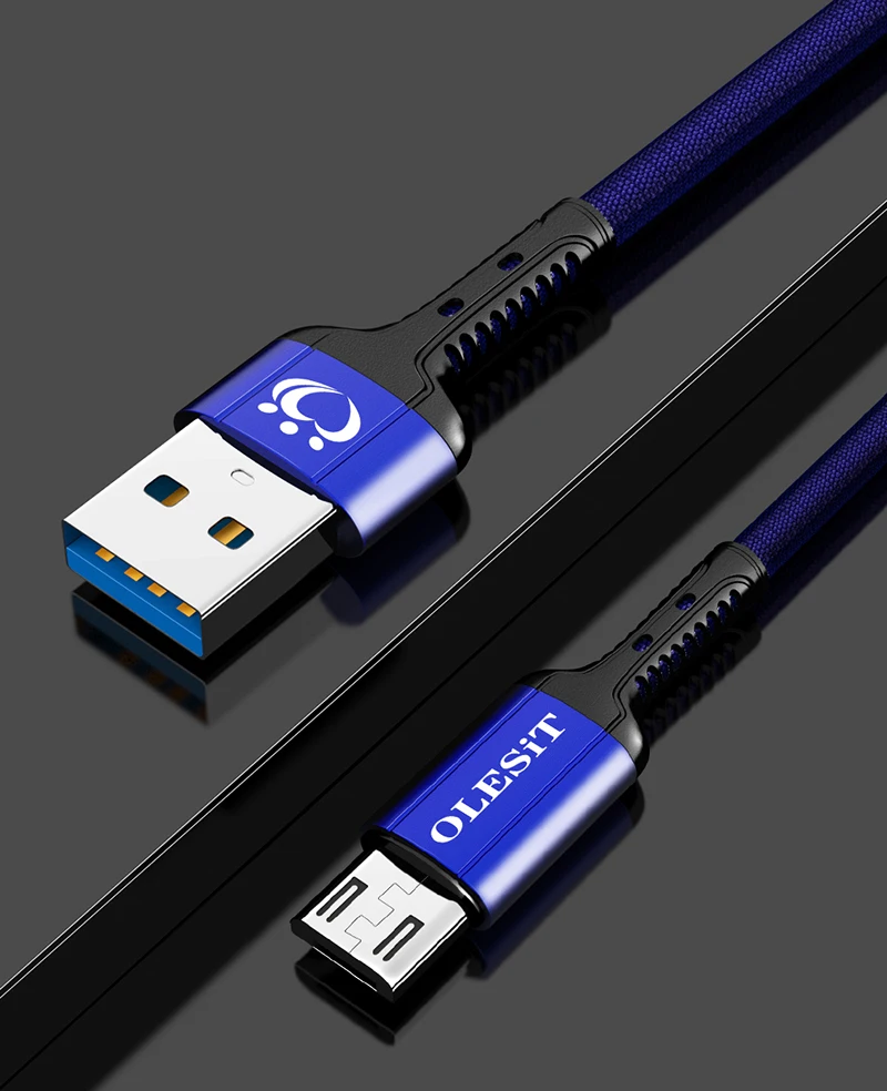 50 шт./лот OLESiT UNS-K183/K184/K185 1 м 3M мини USB кабель передачи данных Быстрая зарядка тканевый кабель для iPhone samsung huawei