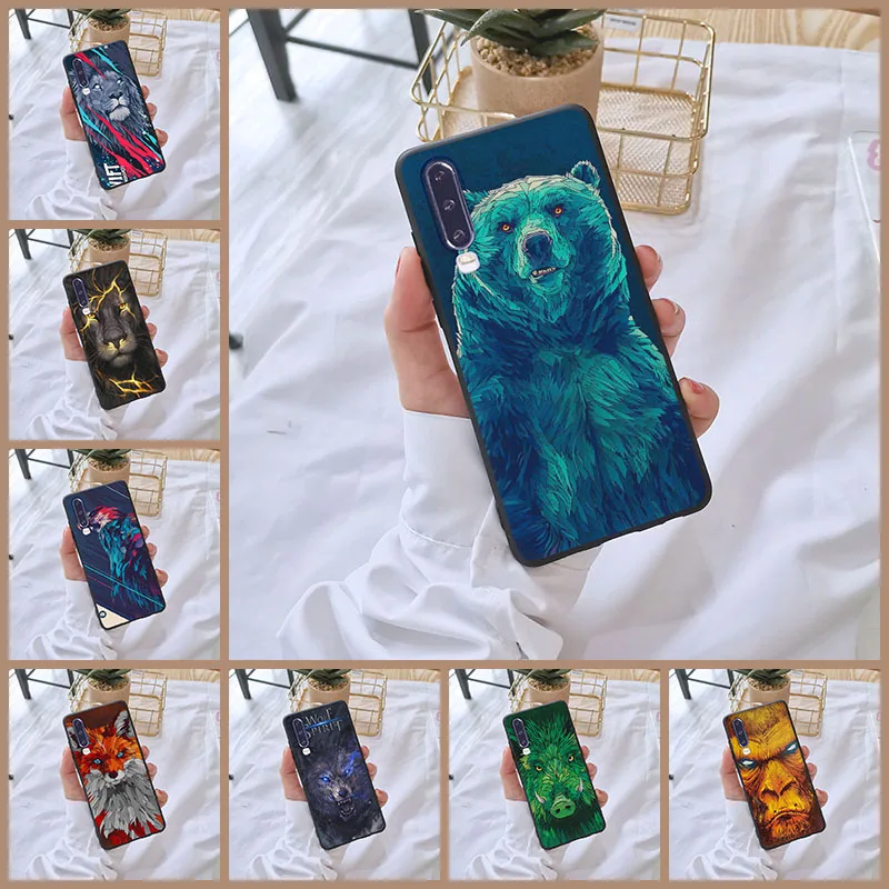 Крутой силиконовый чехол для телефона с волком и медведем Huawei P30 Lite Pro P20 2019 мягкая