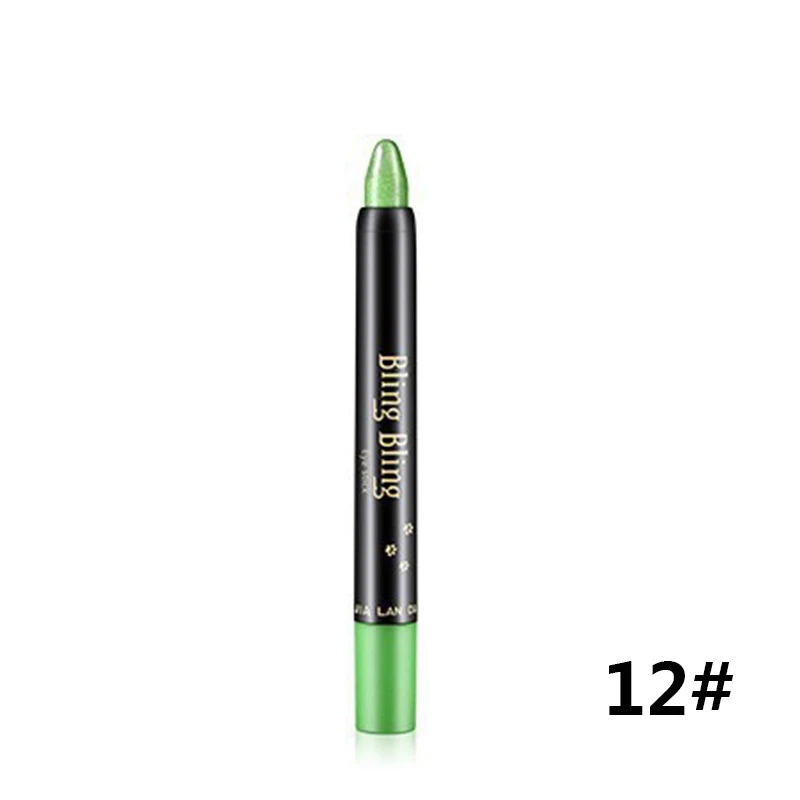 Шикарная яркая ручка для теней хайлайтер тени для глаз карандаш для макияжа водостойкая стойкая косметика для глаз - Цвет: 12