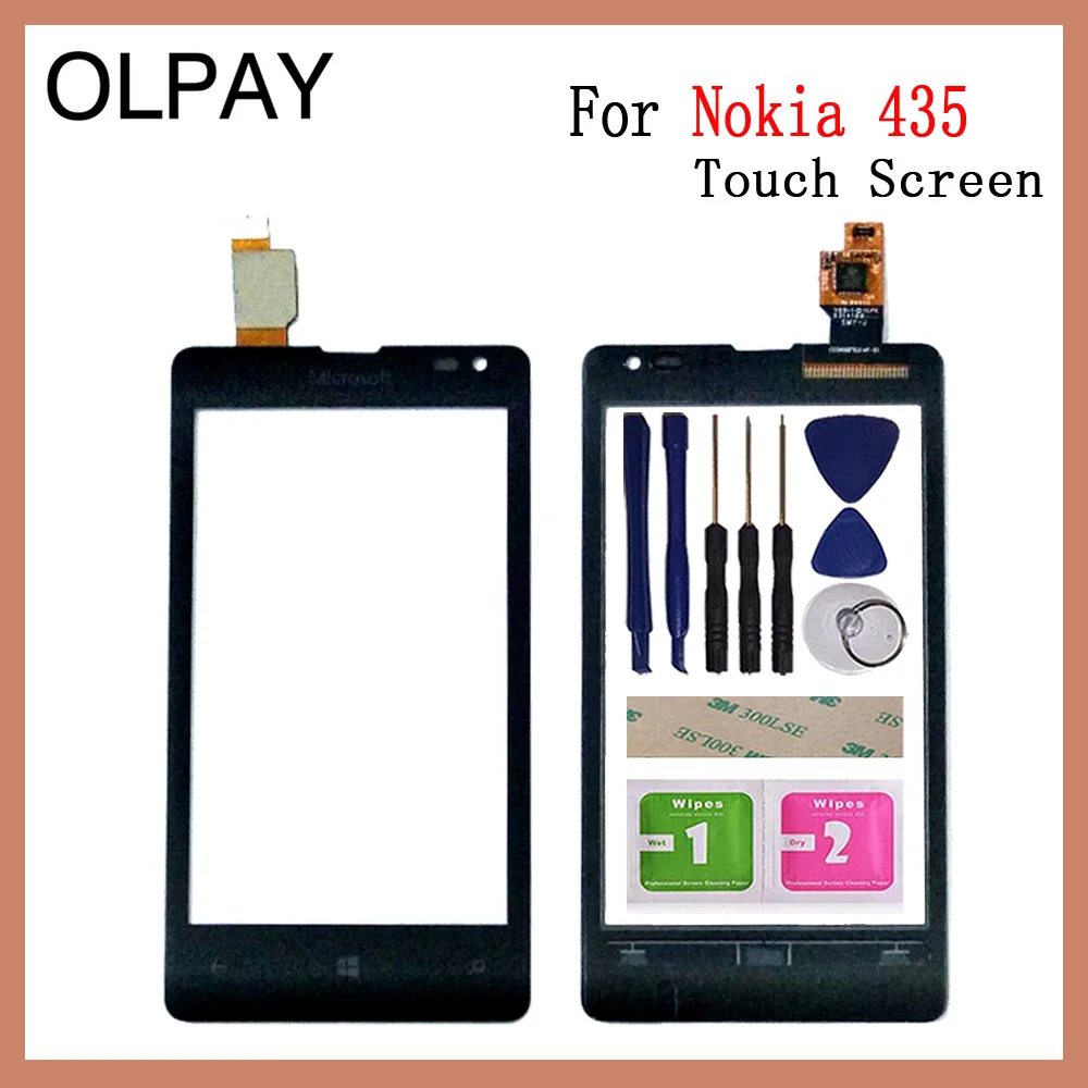 

Mobile Phone Touch Screen Digitizer 4.5" inch For Nokia Microsoft Lumia 435 532 N435 N532 Touch Glass Sensor Replacement Parts