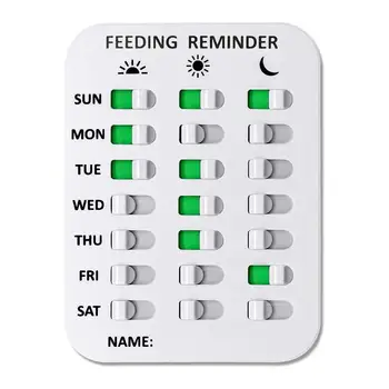 

Dog Feeding Reminder Pets Feeding chart Elderly Sticker Daily Indication Chart 3 Times A Day Reminder for Puppy/Kids/Old People