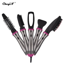 Профессиональный 5 в 1 выпрямитель для волос, бигуди, фен для волос, наборы, наборы щеток, регулировка выпрямления волос, завивка для дома, путешествия, кисти 45