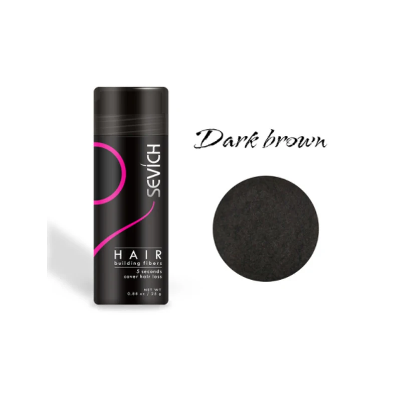 Dark Brown 25 г волосы строительные волокна этикетки продукты для выпадения волос порошки утолщение роста порошок краска для ухода за волосами продукты для роста - Цвет: Dark Brown