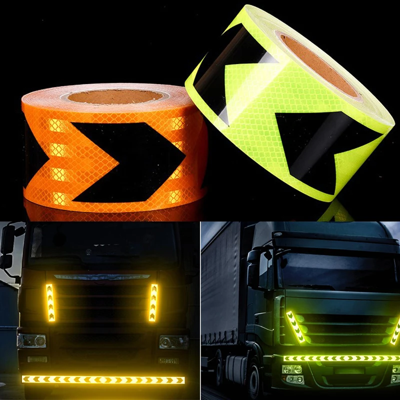 Night Reflective Safety Warning Conspicuity Tape Film Truck Car Sticker 6T 