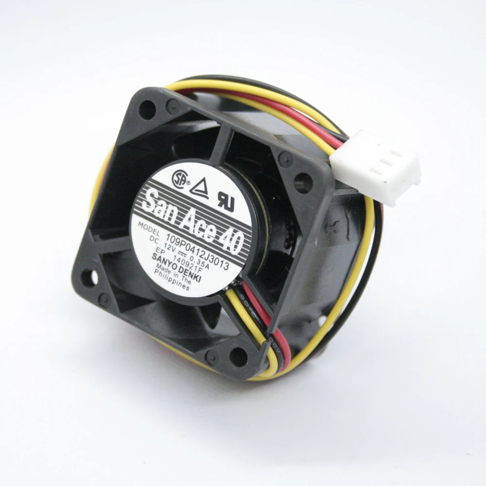 5 шт./лот SANYO 109P0412J3013 4028 AC/DC 12V 0.35A 40*40*28 мм(4 см), 3(проволока проходит по всей ветер Скорость Вентилятор охлаждения