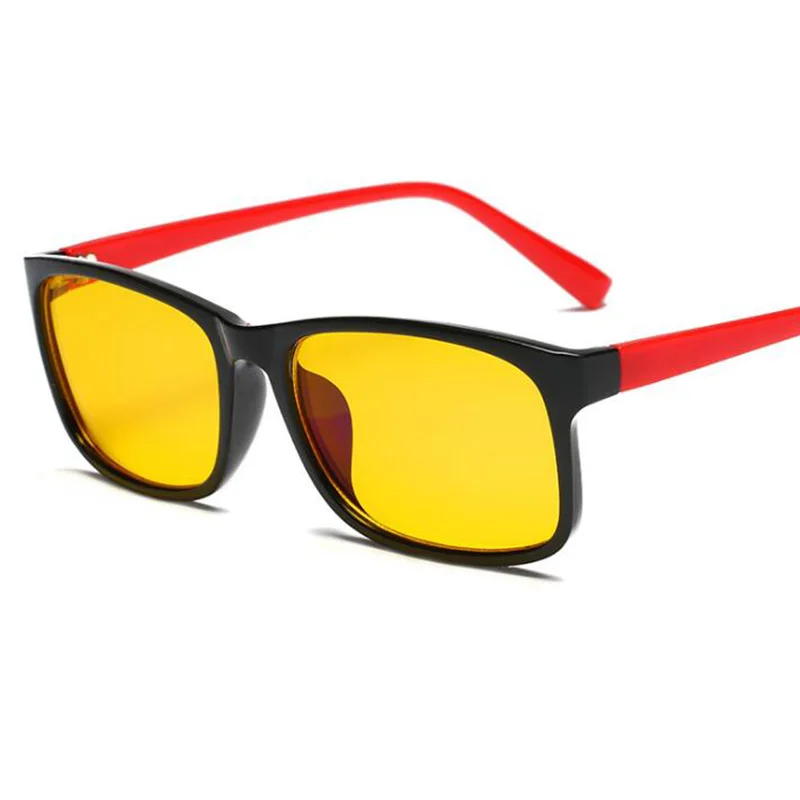 Red Leg Yellow RBENN анти-голубые лучи очки для женщин и мужчин компьютерные очки для компьютера желтые линзы анти-голубые световые очки по назначению рамки - Цвет оправы: Red Leg Yellow