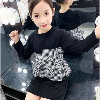 

Back To School Clothing 2019 Autumn Big Girl Dress Long Sleeve Princess Teenage Girls Dresses Fashion Baby Kids T Shirts Dresses