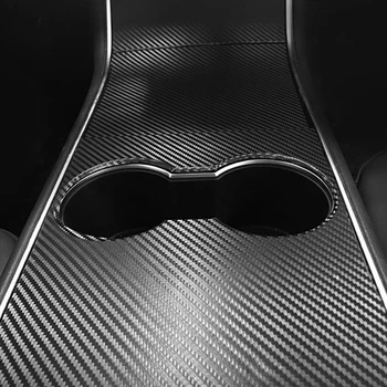 

Center Console 5D Stereo Car Decor Auto Styling Protector Lightweight Scratchproof Carbon Fiber Sticker Cover For Tesla Model 3