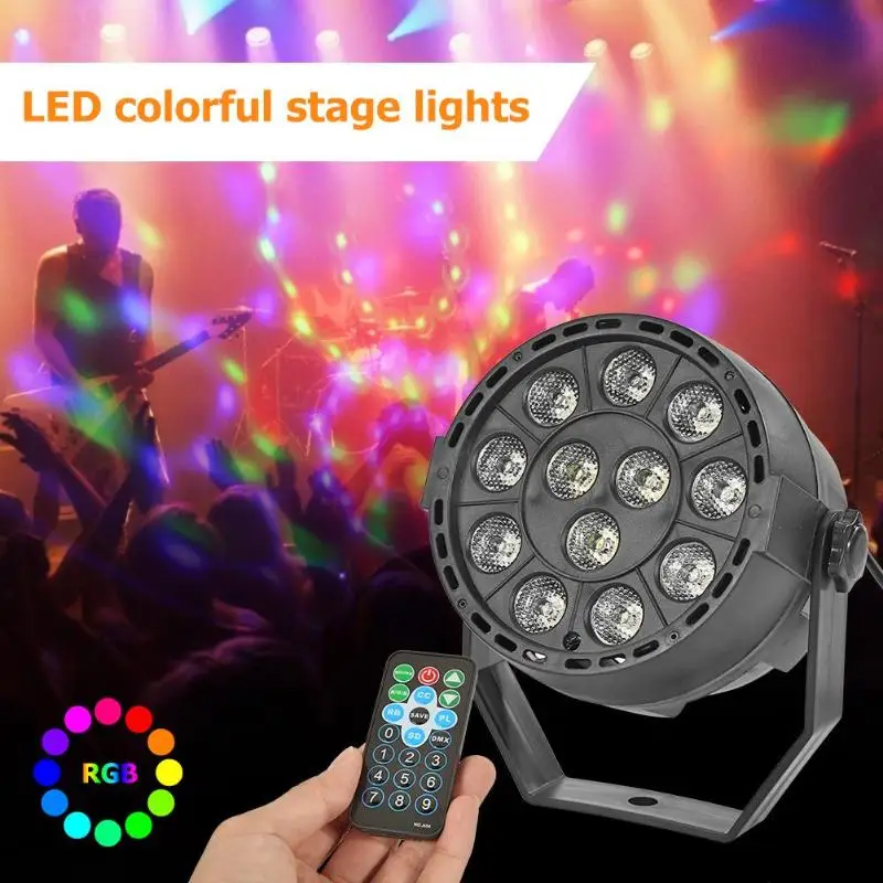 12LED RGB DJ диско сценический свет KD-USB IP44 Водонепроницаемый Свадебный KTV бар клуб par-лампочка проектор с пультом дистанционного управления