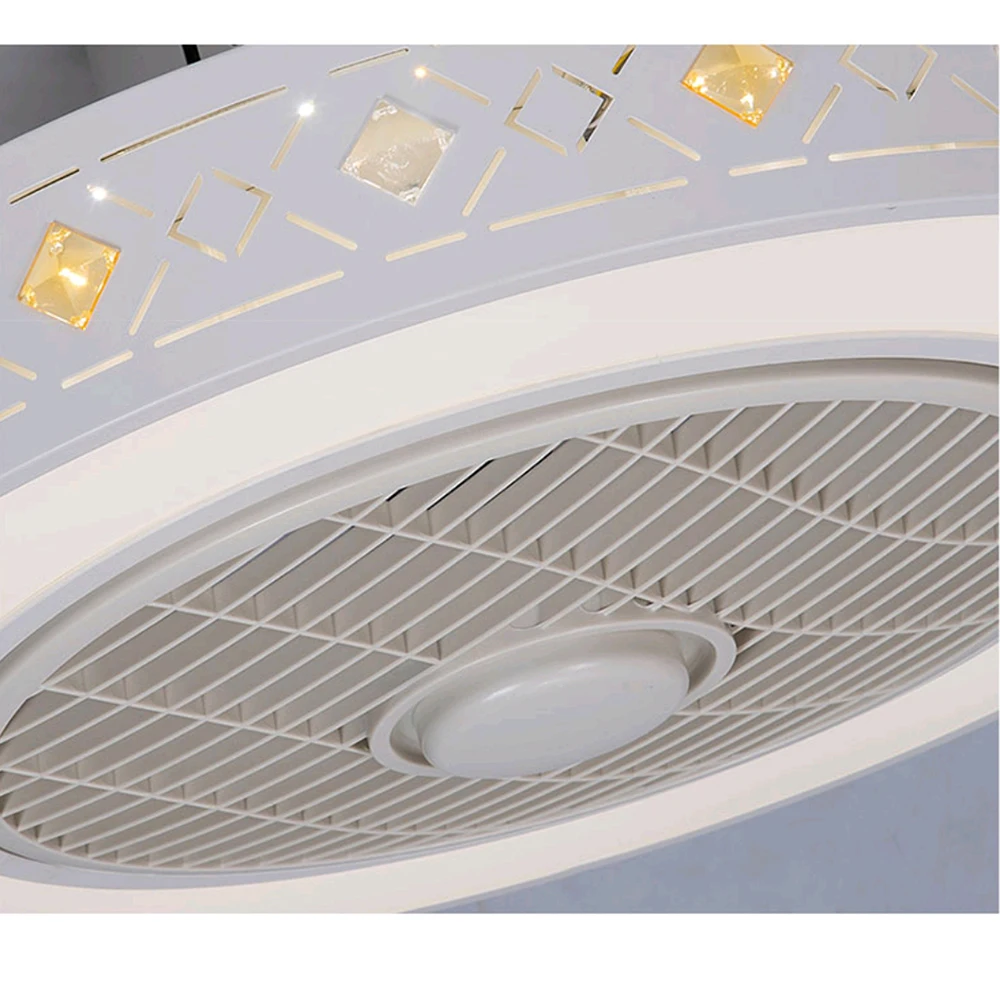 50-55cm Smart Ceiling Fan Control with Cell Phone Wi-Fi modern lighting circular Indoor home decora round ceiling fan with Light