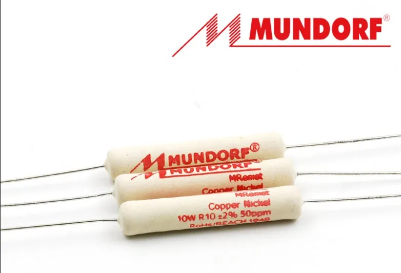 2pcs/lot MUNDORF Mcap Classic 10W MREC-10 series classic non-inductive wire wound frequency divider resistor free shipping
