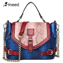 ALNEED роскошные сумки женские сумки дизайнерская сумка-мессенджер с цепочкой женские змеиные сумки ведро Bolsa Feminina сумка