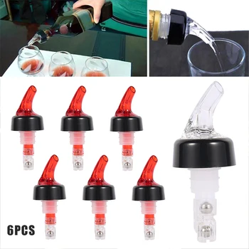 

6pcs 30ml Automatic Measured Bottle Pourer Quick Shot Spirit Drinks Wine Cocktail Dispenser Barware Wine Pourer Home Bar Tools