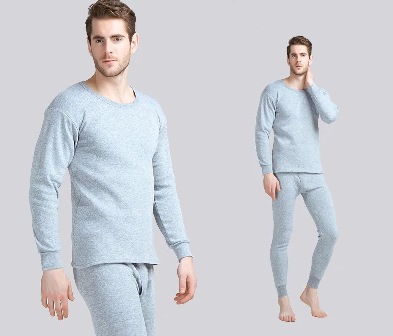 cotton pyjamas Male Spring Autumn Pajamas Adult Men High Quality Cotton Winter  Velvet Thermal Underwear 2-piece Suits Sleepwear Nightclothes men's pajama sets