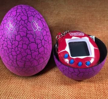 Cool Design Dinosaur egg Virtual Cyber Digital Pet Game Toy Tamagotchis Digital Electronic E-Pet Christmas Gift kids toys - Цвет: Фиолетовый