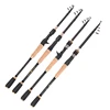 New Telescopic Lure Rod 1.8M 2.1M 2.4M 2.7M Carbon Fiber Cork Wood Handle Spinning Rod Fishing Pole Tackle ► Photo 2/6