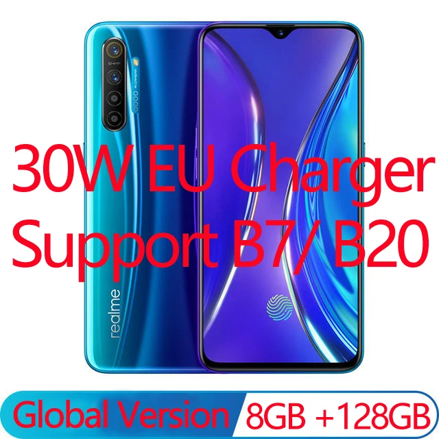 Global Version Blue Мобильный телефон realme X2 X 2 6 ГБ 64 Гб 4G FDD LTE 6," FHD+ Snapdragon 730G Восьмиядерный 64 мп VOOC 30 Вт быстрое зарядное устройство NFC - Цвет: Global Version Blue