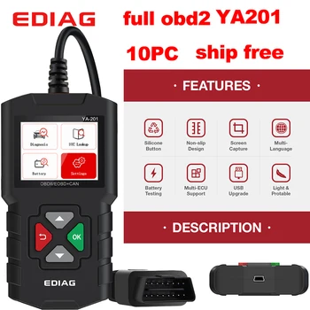 

OBD2 Ediag YA201 Auto Scan Diagnostic tool Full OBDII/EOBD YA-201 Engine Scanner PK Code Reader CR3001 AL319 KW680
