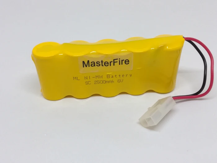 

MasterFire Original SC 6V 2500mAh Rechargeable Ni-MH Battery Cell NiMH RC Cars RC Boat Remote Toys Batteries Pack with plug