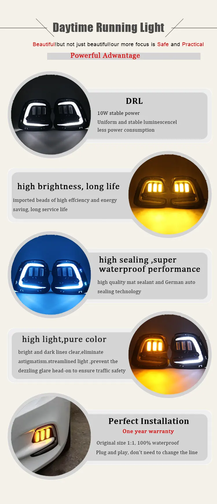 2 шт. стайлинга автомобилей ультра яркий светодиодный дневные ходовые огни для Chevrolet Cavalier- Водонепроницаемый автомобиль DRL светодиодный фонарь
