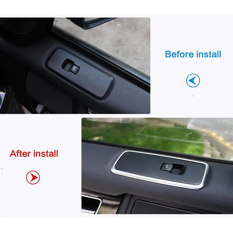Chrome Car Door Window Switch Lift Button Cover Trim Frame for for Land Rover Discovery 4 LR4 Range Rover Sport L320 Accessories