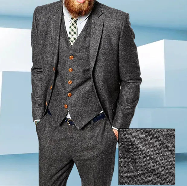 Custom-Made-tweed-Wool-Brown-Herringbone-men-suit-British-style-Modern-Blazer-3-Pieces-Skinny-Men (1)