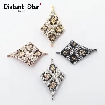 

Fashion Necklace Connector Copper Diamond Pendant Accessories Pattern Women Necklace Gift DIY Craft Beautifui Jewelry