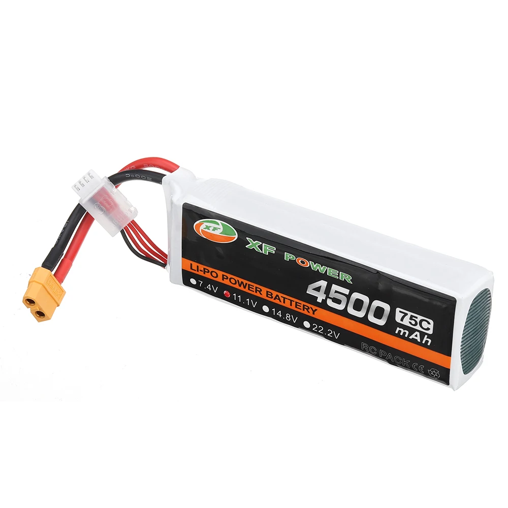 1/2/4 шт. XF 11,1 V/14,8 V 4500 мА/ч, 75C 3 S/4S Перезаряжаемые Lipo Батарея XT60 разъем для дрона с дистанционным управлением аксессуары «сделай сам»