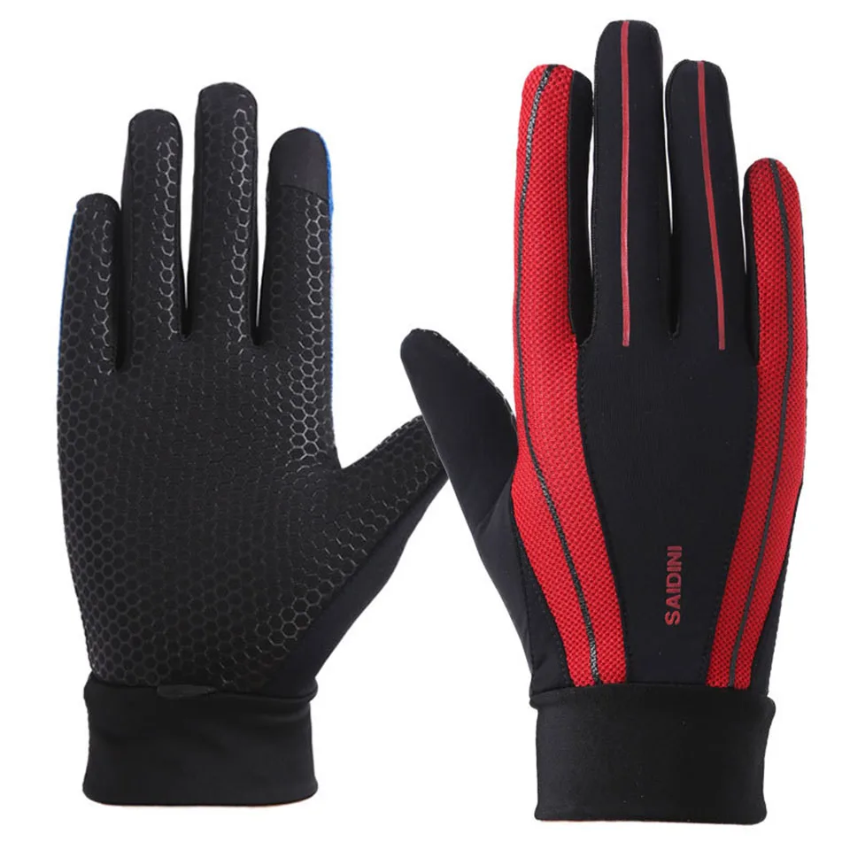 Перчатки для занятий спортом, велоспортом, полный палец, Guantes, мужские, женские, на открытом воздухе, для вождения, защита от солнца, дышащие, Нескользящие, с сенсорным экраном, для верховой езды, варежки
