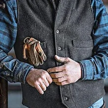 

2021 New Men's Winter Vest Sleeveless Slim Buttons All-Season Men Solid Home Casual Inner Wear Thermal Woven Vests Cool Tunics
