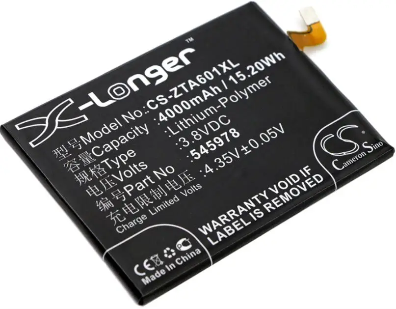 Cameron sino 4000 мАч батарея для zte BA601 Blade A601 545978 ICP51/59/78SA мобильный, Смартфон батарея